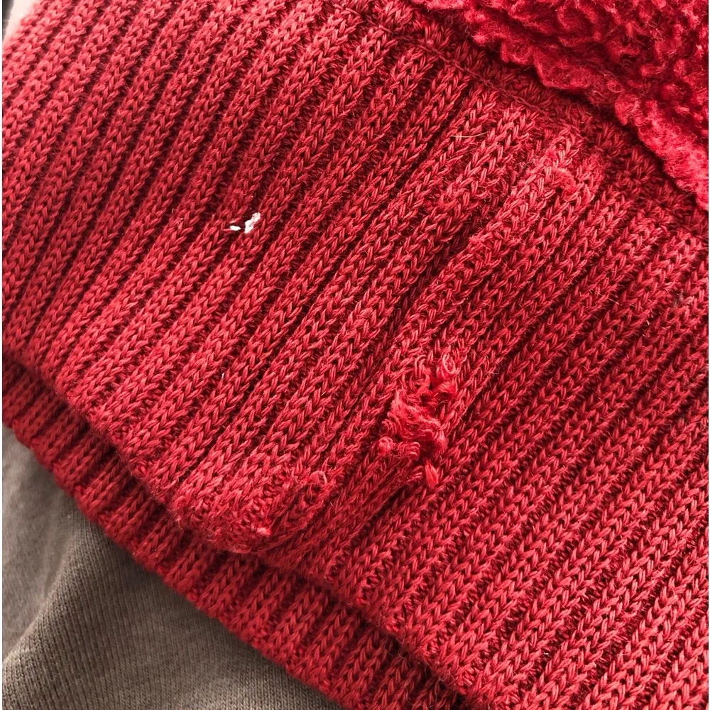 Vintage Ralph Lauren Polo Sport Hoodie - red fleece - made in USA - L - Picture 7 of 7